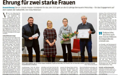 Petra May hat den Dr.-Ursula-Hoppe-Sozialpreis erhalten